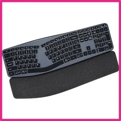 ブラック Logitech K860 エルゴノミックキーボード用キーボードカバースキン、Logitech Ergo K860 ワイヤレス エルゴノミックキーボードプロテクター、K860 スプリットキーボードアクセサリー-ブラック