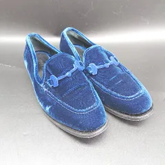 ◇ ⊇ JIMMY CHOO ジミーチュウ ベルベット ローファー サイズ35 ブルー レディース E  【1502030006193】のサムネイル