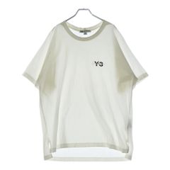 Y-3 (ワイスリー) M SIGNTR SS TEE ロゴプリント刺繍 半袖Tシャツ ホワイト DP0612