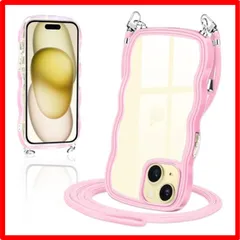 【匿名配送】 iPhone15 Plus_ピンク iPhone15 Plus ケース ショルダー クリア TPU カバー iPhone 15 Plus スマホケ
