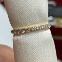 K18 ハーフエタニティリング　0.3ct 10号　1.2g