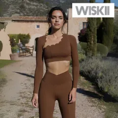 ★みぃさま専用　新品★　WISKⅡ ベリーダンス　ヨガ　レッスン着　シェヘラザード愛用　ローステッドココア　ブラウン　レッスンウェア S M