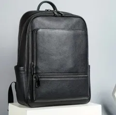 リュックサック バックパック メンズ 防水 牛革 皮 革 17インチ PC 収納 a4 b5 トート ノートパソコン 大容量 多機能 リュック ビジネスリュック 通学 2way 1泊 通勤 出張 旅行 アウトドア 大きめ おしゃれ 軽量 防水 ブラック 黒