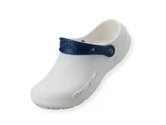 【新品】抗菌EVAサンダル （ホワイト×ネイビー）S/M ナースシューズ看護師 医療 病院 介護士 靴 ナース 保育士
