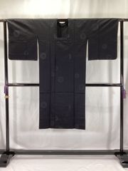 雨コート/未使用品/正絹/黒/仏事/ポーチ付/美品/仕立上がり/6193