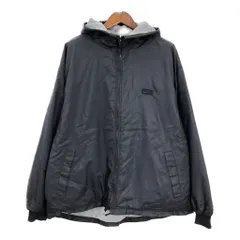 90年代 NIKE ナイキ リバーシブル パーカージャケット ワンポイントロゴ ブラック (メンズ XL) 中古 古着 R4456