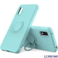 For AQUOS wish3 ケース A302SH リング付きGosento AQUOS wish3 リング スマホケース 携帯ストラップ スマホリング リング付きケース かわいい スマホ 落下防止 | バンカーリング カバー スマホカ トグリーン 1513