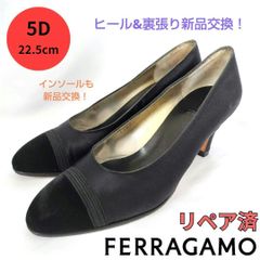 Ferragamo【フェラガモ】ヴァラリボン クロコ型押し ローヒール