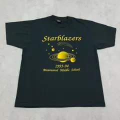 90s　USA製　惑星　宇宙　トップス　半袖　Tシャツ　古着　ブラック　黒　XL