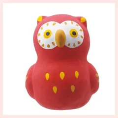 （２Ｐセット）置物　ミミズク　g124　◎2セット目～大幅値引き対象商品　※陶器,縁起物,和,民芸品,工芸品,日本,レトロモダン,かわいい,可愛い,置物,ファンシー,ユニーク,ふくろう