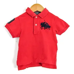 ポロバイラルフローレン ポロシャツ トップス 半袖 ビッグポニー ベビー 男の子用 12M 80/48サイズ レッド Polo by Ralph Lauren 【中古】