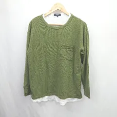 ◇ ⊂ BEAMS HEART ビームス ハート 重ね着 長袖 カットソー サイズS グリーン系 メンズ E  【1506190016528】