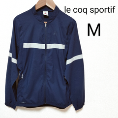 【ルコック スポティフ le coq sportif 】Doucemode 素材  ネイビー スポーツ ジャージ アウター フランス デサント レディース M
