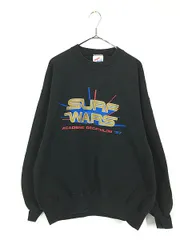 古着 90s USA製 SURF WARS スターウォーズ パロディ スウェット トレーナー XL 古着 