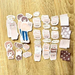 オリジナルシール/ハンドメイド/くま/61枚入/フレークシール