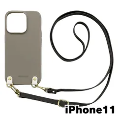 【新品未使用】iPhone11 アイフォン11 TPU カバー(くすみグレー/アッシュグレー)myones シリコン 斜めがけ スマホショルダー zmyones002-ps1-st24-iphone11-gy-asgy