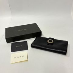 ブルガリBVLGARI二つ折り長財布ウォレット 21367 ソフトレザーブラック