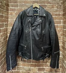 DEUS EX MACHINA デウスエクスマキナ TORNADO JACKET トルネードジャケット ダブル ライダース レザー モーターサイクル バイカー ジャケット 革ジャン 市松柄 チェッカー キルティング DMF2061293 黒 ブラック _69