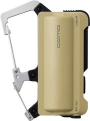 557 エレコム(ELECOM) モバイルバッテリー カラビナ一体型 5000mAh 12W Type-C 1ポート 防水 防塵 IP44 簡易スマホスタンド ケーブルホルダー 機内持ち込み可 [カラビナで身に着けられる] ベージュ