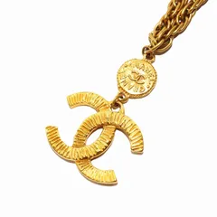 シャネル CHANEL ヴィンテージ 93P ココマーク コイン ネックレス ペンダント ゴールドカラー /KH ■OH