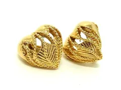 ■美品■ NINA RICCI ニナリッチ ハート クリップ式 イヤリング アクセサリー レディース ゴールド系 DG5707