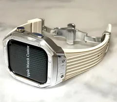 Apple Watchラバーバンドカバーメタルケースアップルウォッチカスタム　ステンレス　メンズ　レディース　スポーツ　ネジ不要14のサムネイル