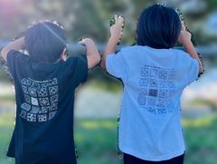 【花ブロック】オリジナルTシャツ キッズサイズ 兼用 正規品　沖縄