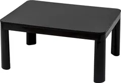 【在庫セール】[山善] カジュアル こたつ テーブル 幅80cm×奥行60cm 長方形 一人暮らし リバーシブル天板 中間入切スイッチ 温度調節無段階 天板ラウンド加工 ブラック NCK-80601(BK/BF)