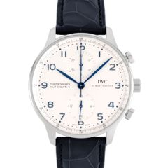 インターナショナルウォッチカンパニー IWC IW371446 ポルトキーゼ 腕時計 シルバー文字盤 ブルースチール メンズ【中古】