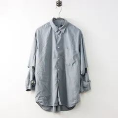 2024SS ブラックコムデギャルソン BLACK COMME des GARCONS 袖デザインレギュラーカラーシャツ XS/グレー【2400014537963】のサムネイル