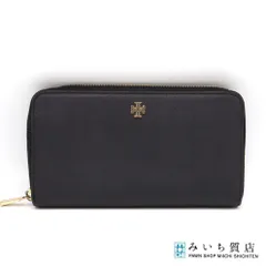 TORY BURCH トリーバーチ 長財布 ラウンドファスナー ブラック yo94