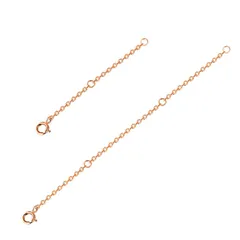 【特価商品】アクセサリー パーツ 長さ調節用 金属アレルギー対応 延長 ネックレス 引き輪 2本セット 10cm 5cm 10Kゴールド シルバー 925 延長チェーン アジャスターチェーン [AOBOCO]