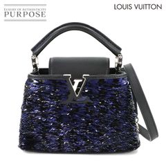 未使用 展示品 ルイ ヴィトン LOUIS VUITTON カプシーヌ MINI 2way ハンド ショルダー バッグ トリヨンレザー スパンコール 90287292