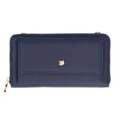 ☆ 4891.ネイビー ☆ かぶせポケット お財布ショルダー お財布 ショルダー 大容量 お財布ポシェット レディース お財布ショルダー お財布バッグ ショルダーバッグ 斜めがけ ミニショルダー 大人 かわいい 上品 きれいめ お財布ポーチ 長財布