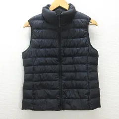 C■ユニクロ/UNIQLO ウルトラライトダウンベスト【L】黒/LADIES/ｍ12【中古】