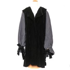 フォクシー コート ポンチョ ベロア アウター キュプラ レーヨン 黒 ブラック black Foxey