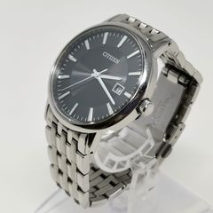 稼動品　CITIZEN シチズン ブラック　腕時計　E111-S067901 シルバー　ソーラー　管理番号KKVNKO1870