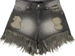 BOHEMSEO ボヘミアンソウル ダメージ ショートパンツ グレー S - メルカリ