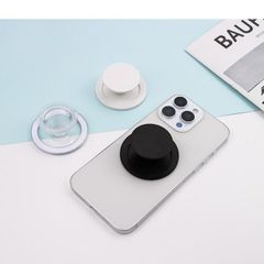 【SHOPS】 折りたたみスタンド マグネット MagSafe グリップ クリア ブラック ホワイト EA001