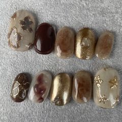 【現品】お花淡色ネイルチップ