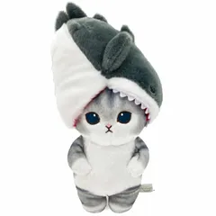 サンアロー mofusand ぽてたまぬいぐるみ 噛みつきサメにゃん グレー 940535 モフサンド ぢゅの X インスタ SNS 猫 