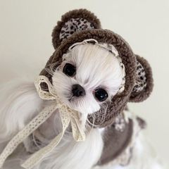 耳付きあったか帽子 犬用帽子 ペットグッズ 犬服 おしゃれ犬 韓国犬服
