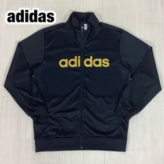 新品未使用品】アディダス ジャージ上 ネイビー 金ロゴ デカロゴ