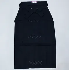 袴 単品 女性用 無地 特大サイズ XLサイズ L(W)サイズ 袴下95cm 黒地 ゆったりワイドサイズ 卒業式に NO40548のサムネイル