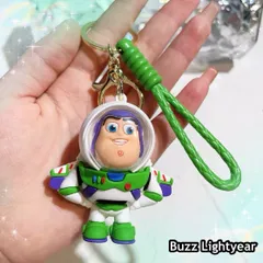 トイストーリー　バズ・ライトイヤーマスコットキーホルダーストラップ付き