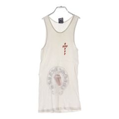 CHROME HEARTS (クロムハーツ) CH TANK Rolling Stones ローリングストーンズ リップタン ホースシュープリント タンクトップ ノースリーブシャツ ホワイト