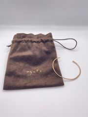 中古品 現状渡し agete アガットK10 10金 バングル 若干の変色・変形あり アクセサリー 質屋出品
