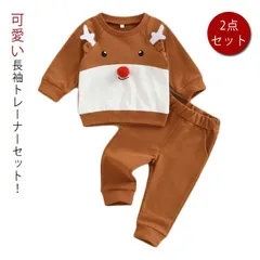 トナカイ 80cm クリスマス セプレート  90cm  セット 赤ちゃん キッズ 子供服 セット 100cm 110cm 120cm トップス ボトムス#gurug571252