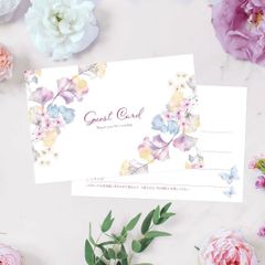 結婚式 ゲストカード50枚 芳名帳 ウェディング 003【名入れなし】