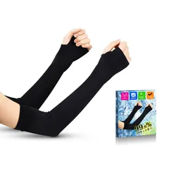 アームカバー 日本製 冷感  UVカット 腕カバー 暑さ対策 吸汗 速乾 無地アーム スリーブ 指穴あり 男女兼用 左右2枚 ギフト